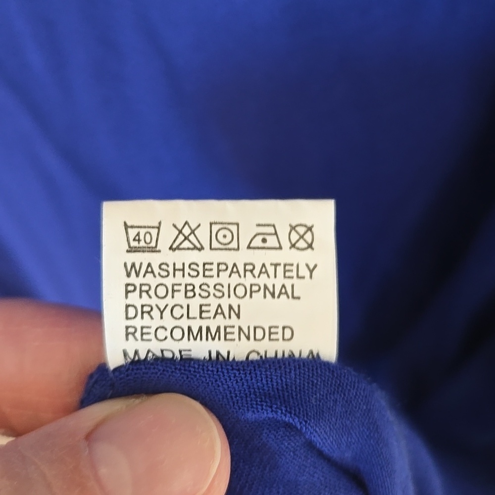 Amazon | Royal Blue Sleeveless Jersey Knit Dress Size Large - Picture 9 of 9